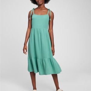 Gap Gauze Tie Shoulder Dress